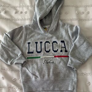Kids Gray Hoodie Lucca Italy